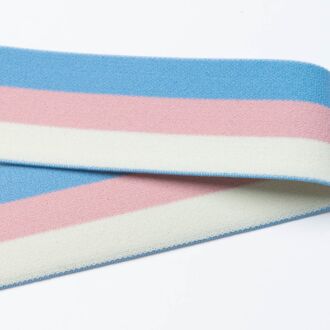 40mm Gummiband gelb-rosa-blau