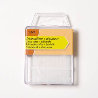 Schneiderkreide weiß - in Box mit Schleifer