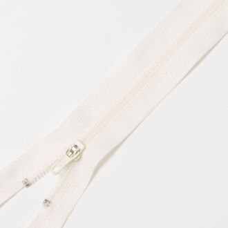 Hosenzipp, 4mm, elfenbein, unteilbar