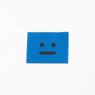 Softshell-Aufnäher Smiley blau