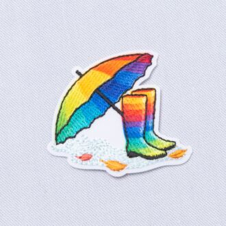 Aufbügler Gummistiefel bunt (ca. 5cm groß)