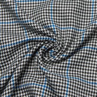 Hahnentritt gewebt mit blau