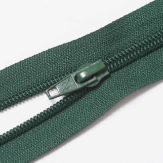 Teilbarer Nylon Reißverschluss, 6mm, dunkelgrün