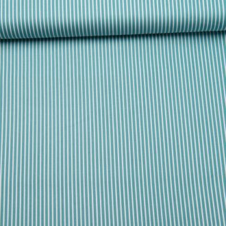 Webware Streifen petrol/weiß