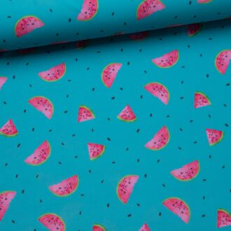 Badeanzugstoff Wassermelonen türkis (UPF50)