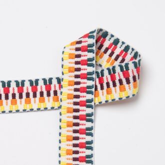 40mm Gurtband Inka Regenbogen