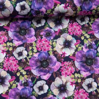 Sommersweat Viola Flowers navy