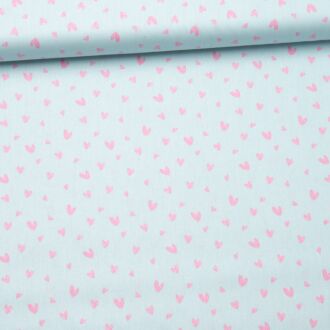 Webware Kleine Herzen rosa auf hellblau