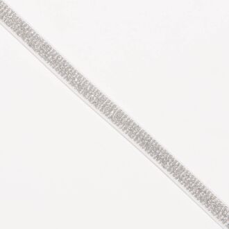 10mm Glitzergummi weiß/silber