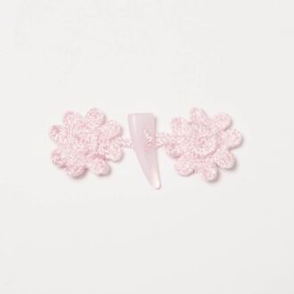 Dufflecoatverschluss Blümchen 8cm rosa