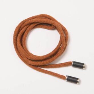 Fertigkordel mit schwarzen Endstücken - bronze