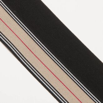 80mm Gummibund faltbar schwarz/beige