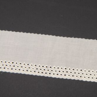 75mm Baumwollspitze Triplekreise creme