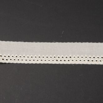 38mm Baumwollspitze Doppelkreise creme