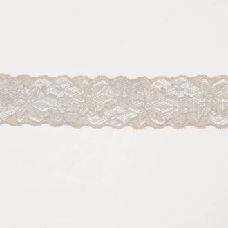 47mm Spitze elastisch Blumen hellgrau