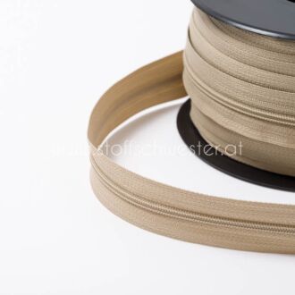 3mm Endlos-Reißverschluss dunkelbeige