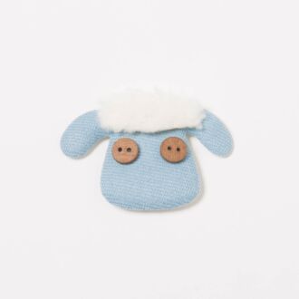 Kuschelschaf Aufnäher hellblau