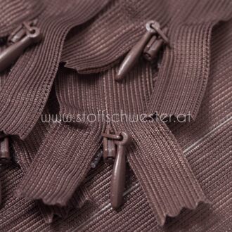 18cm Nahtverdeckter Reißverschluss dunkelbraun