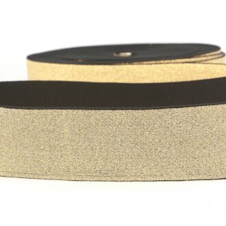 40mm Glitzergummiband warmgold