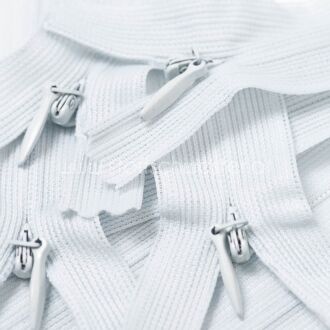 22cm Nahtverdeckter Reißverschluss hellgrau