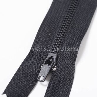 Hosenzipp, 4mm, schwarz, unteilbar