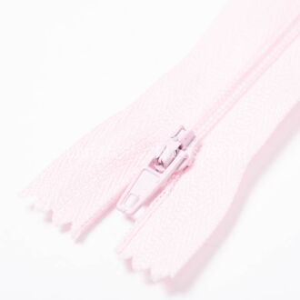 55cm Feiner Nylon Reißverschluß, 2mm, unteilbar, hellrosa
