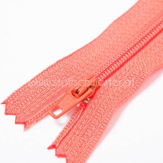 45cm Feiner Nylon Reißverschluß, 2mm, unteilbar, orange